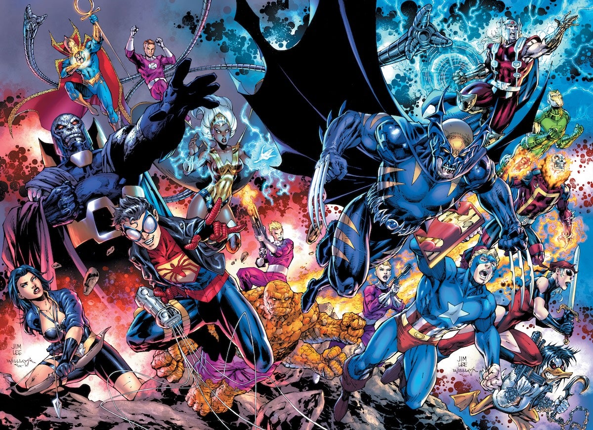 DC unveils finished Jim Lee cover art for the upcoming DC/Marvel