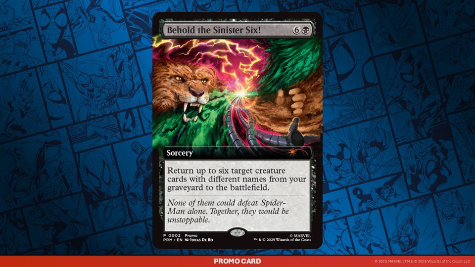 Behold the Sinister Six! PAXWEST2025プロモ Behold, the Sinister Six card available only at Magic: The