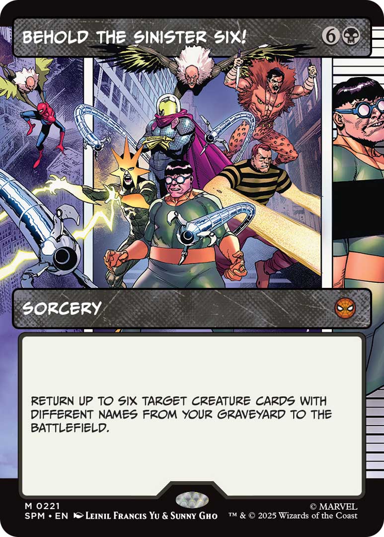 Behold, the Sinister Six card available only at Magic: The