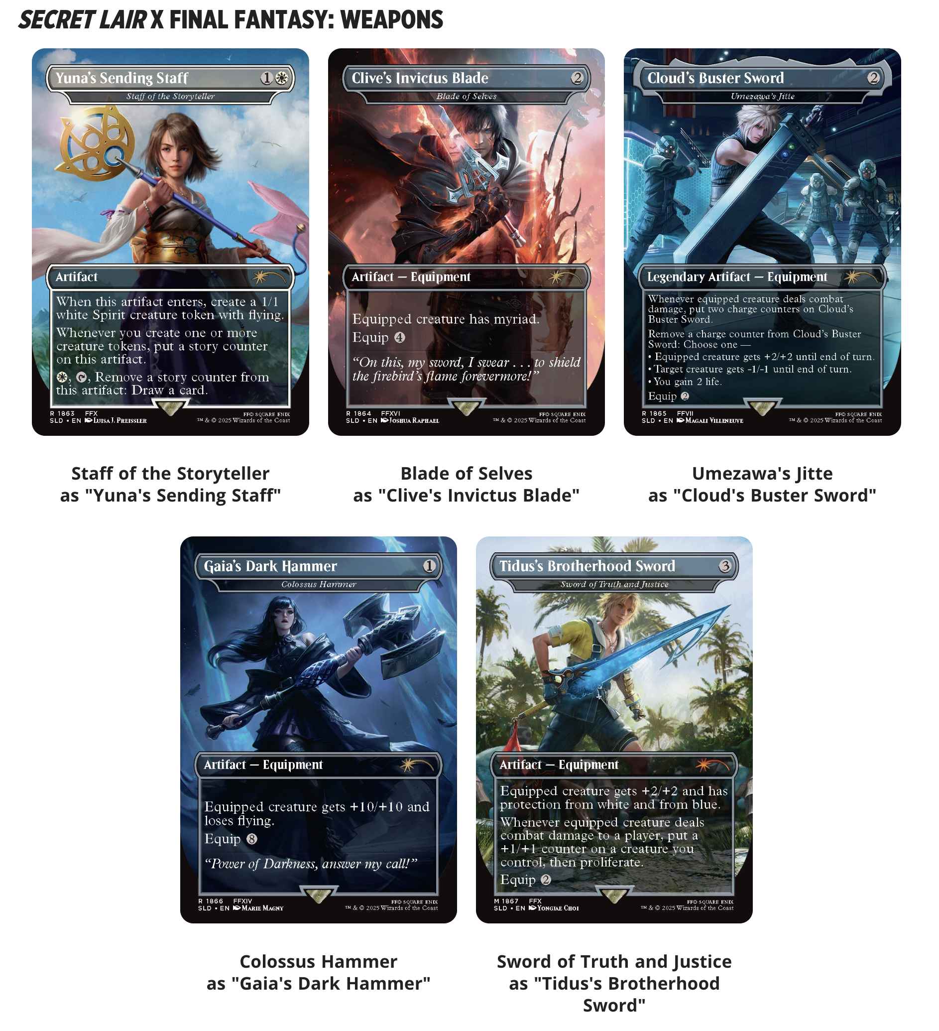 【MTG】シークレットレイヤー x FINAL FANTASY:Weapons Secret Lair x FINAL FANTASY: Weapons EN | Secret Lair